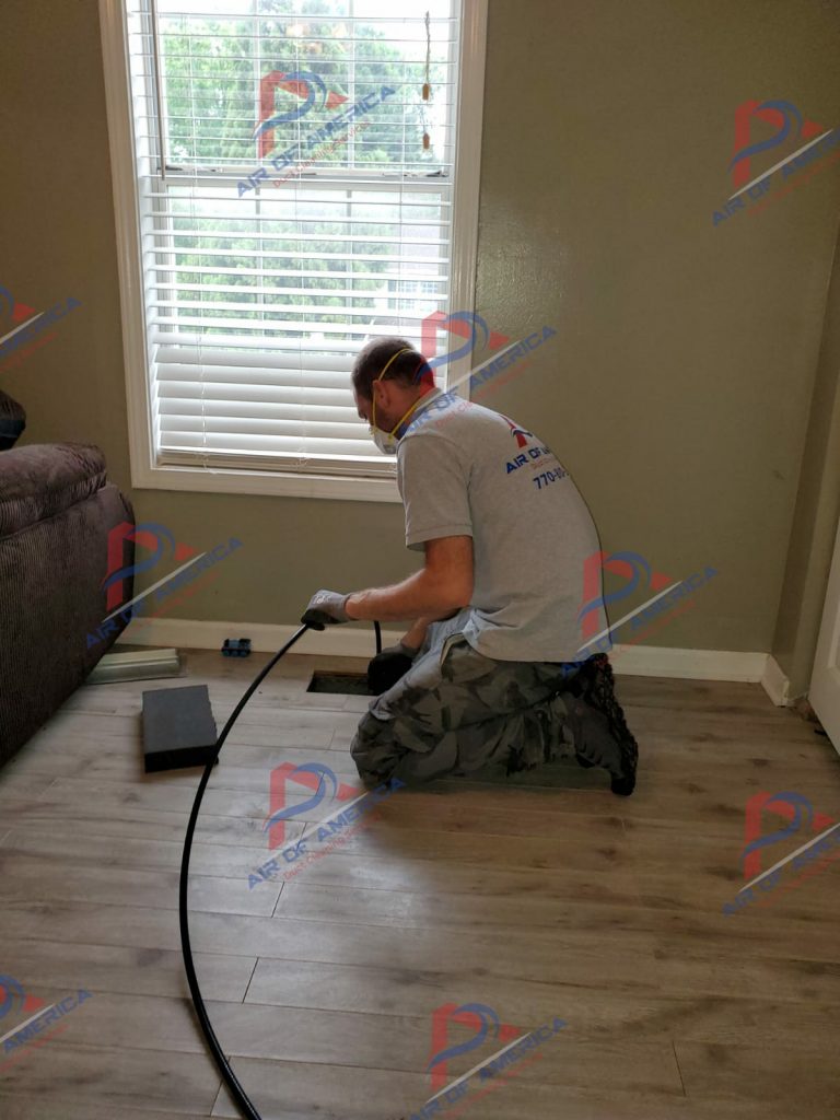 Air duct cleaning by Air of America in Alpharetta, GA