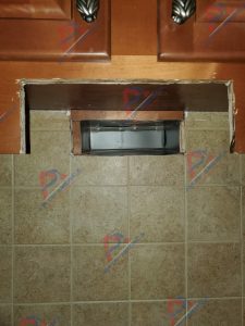 Microwave vent hood installation by Air of America Air Duct Cleaning Services