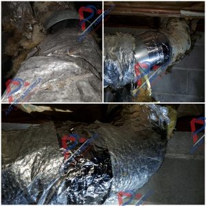 Duct Damaged and Repair