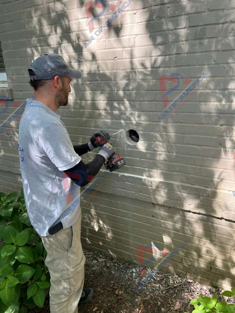 New dryer vent installation with proper airflow setup