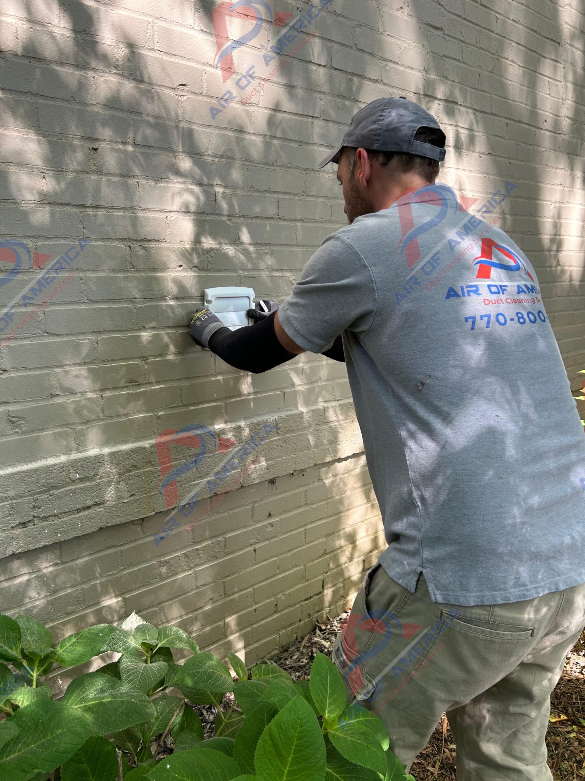 Dryer vent cover installed on exterior wall