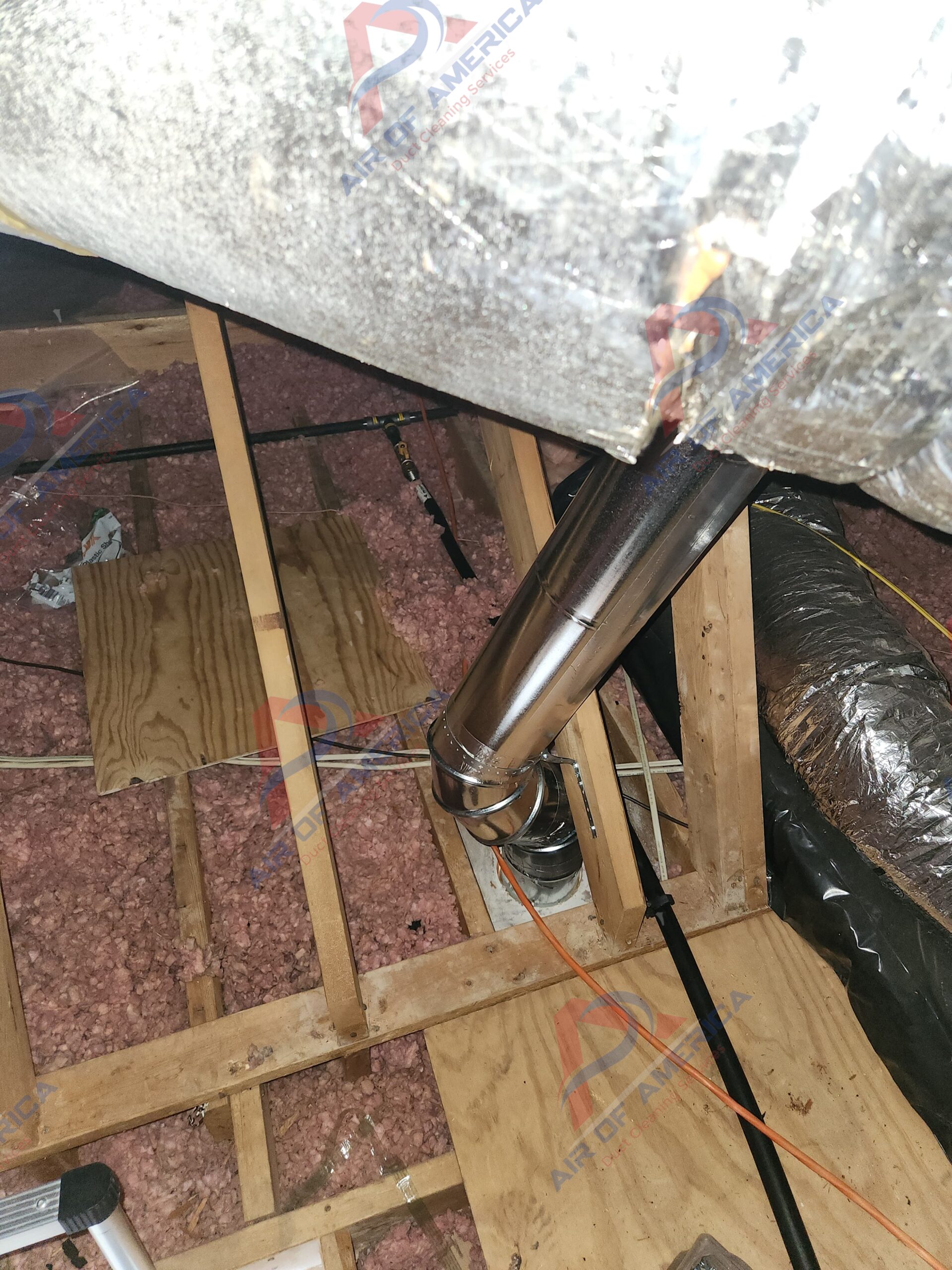 Kitchen hood vent ductwork through attic Metro Atlanta